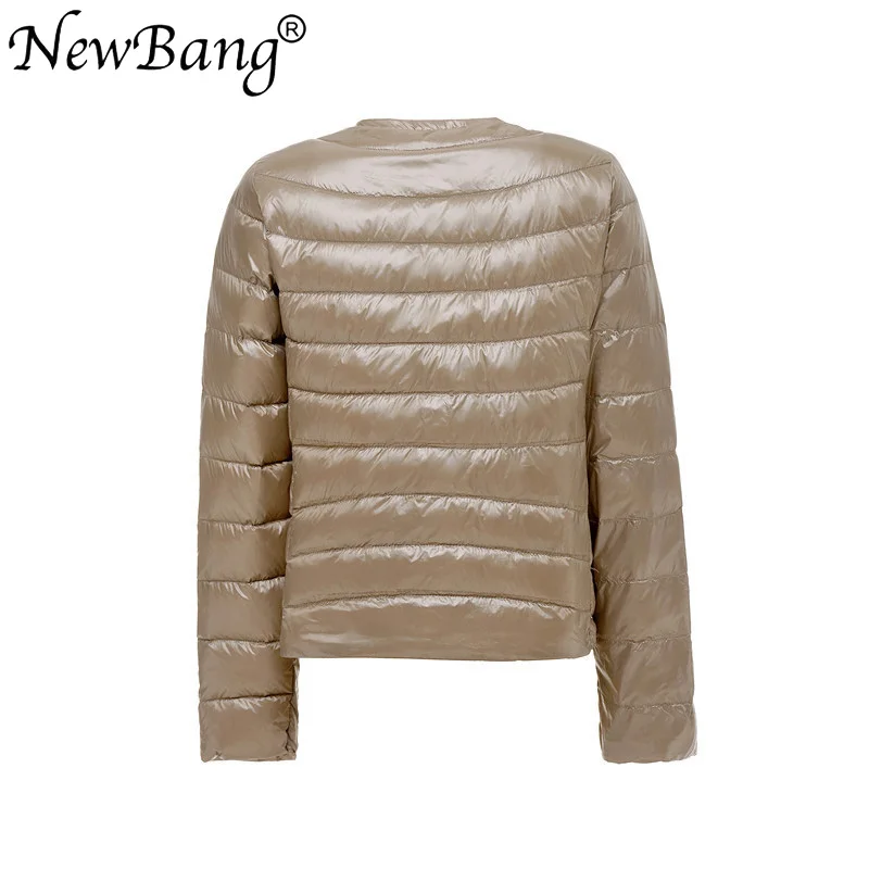 Портативный пуховик NewBang 4XL Женский ультралегкий тонкий с o образным вырезом