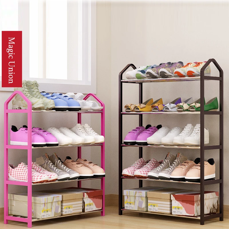 Metal Iron Shoe Shelf Simple Style Multi-layers Student Dormitory Shoe Storage Rack DIY Shoe Cabinet Home sapateira
