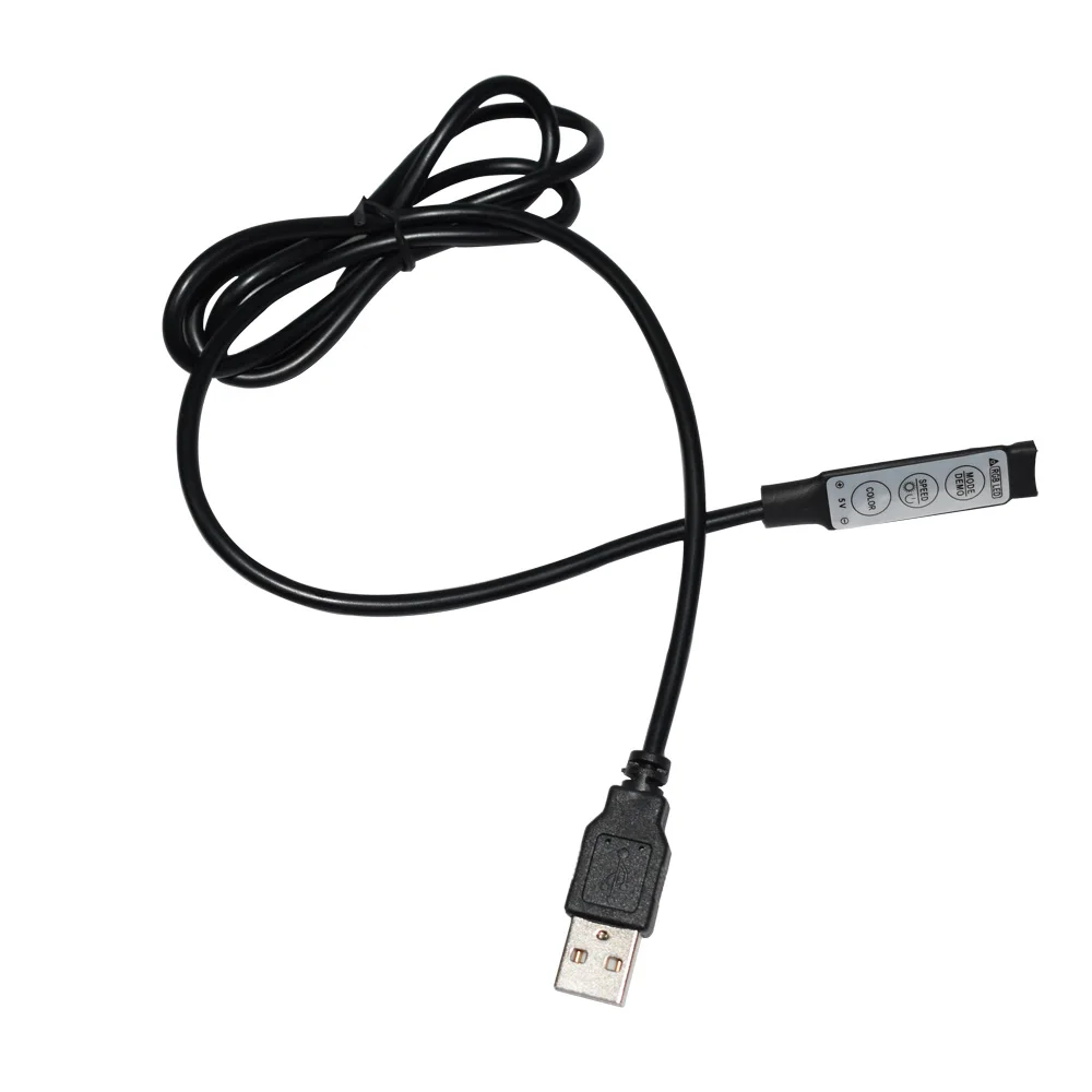 5 m/roll 5 V SMD3528 RGB Светодиодные ленты + USB Светодиодные ленты контроллер 60 Светодиодный s/m гибкие Гостиная украшения дома диод лента