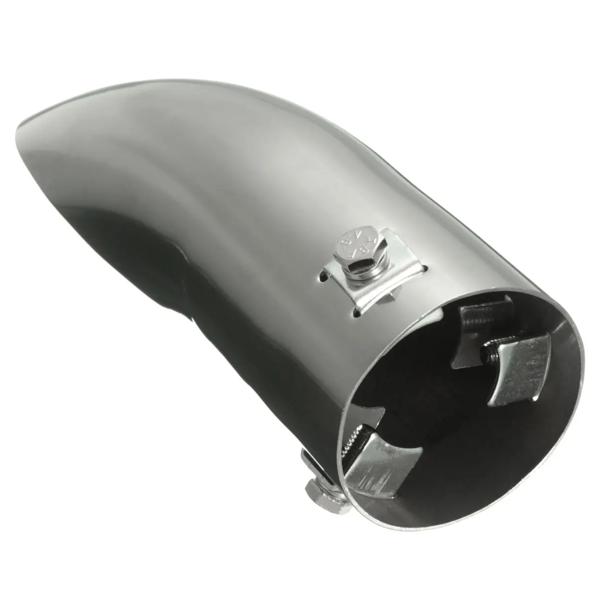 Tubo de Escape Silenciador da Cauda do Carro Sopram para Baixo Universal Chrome Pára-choques Guarnição Aço Inoxidável Polido 60mm 4 Automóveis e motos