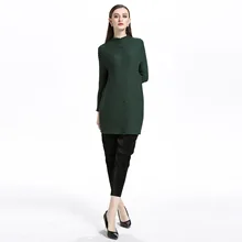 Новое оригинальное Европейское гофрированное пальто MIYAKE квадратный воротник Seiko с длинными рукавами женский бутик