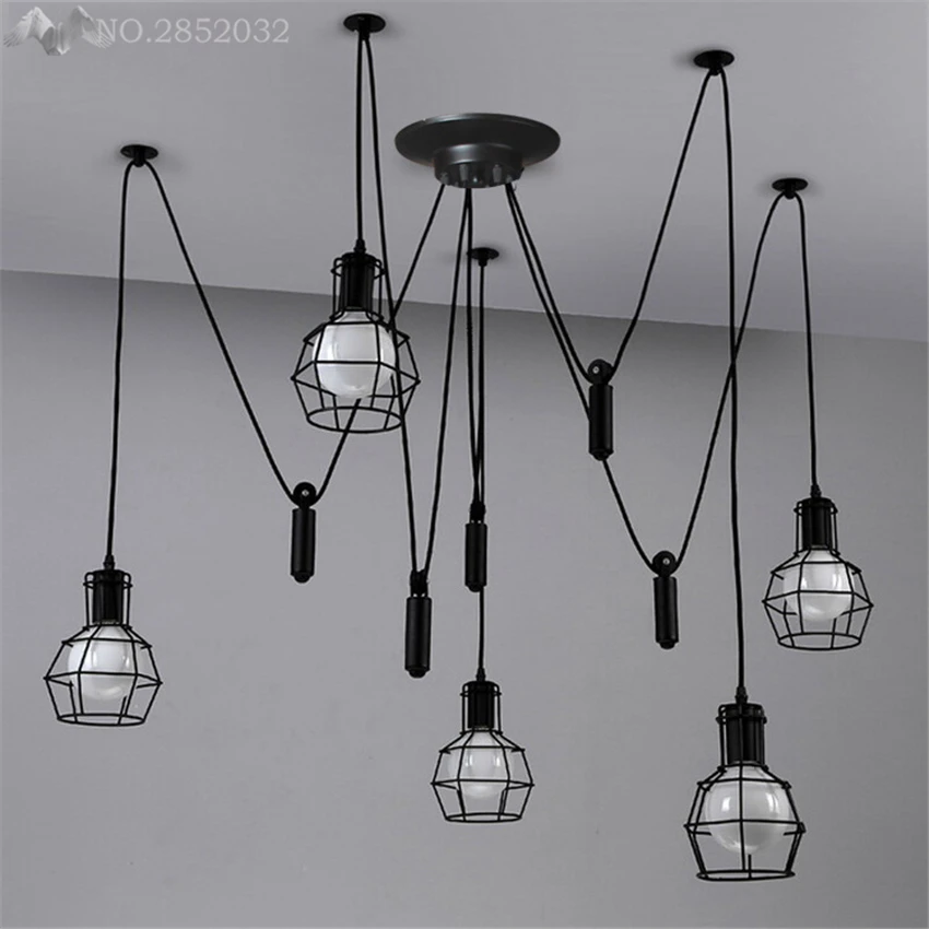 

[LFH] 2017 New Edison Multiple Adjustable DIY Ceiling Spider Lamp Light Pendant Lighting Modern Chic Industrial Dining Lampen