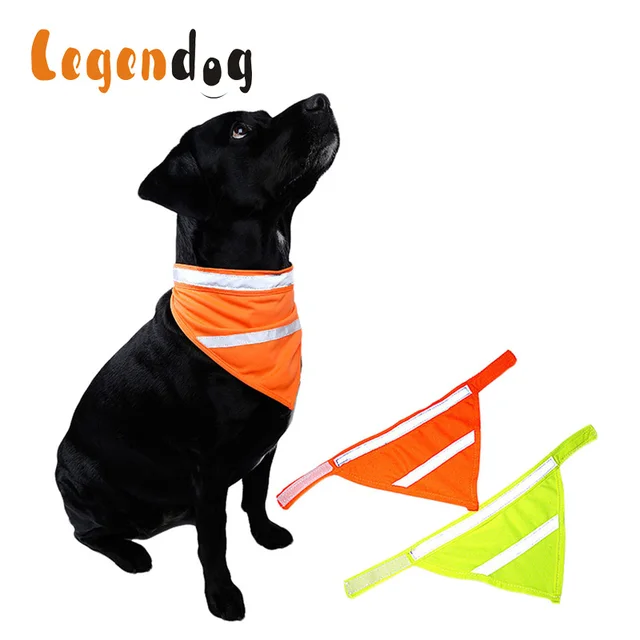 Alta Visivility di Sicurezza del Cane Sciarpa Pet Bandana Con Riflettente di Col Alta Visivility di Sicurezza del Cane Sciarpa Pet Bandana Con Riflettente di Col