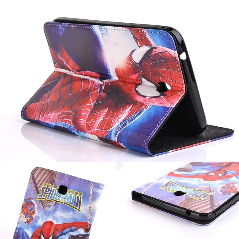 

Case for Samsung Galaxy Tab 3 7.0 P3200 / T210 T211 The Amazing Spider-Man prints tablet PU leather Cover flip stand shell coque