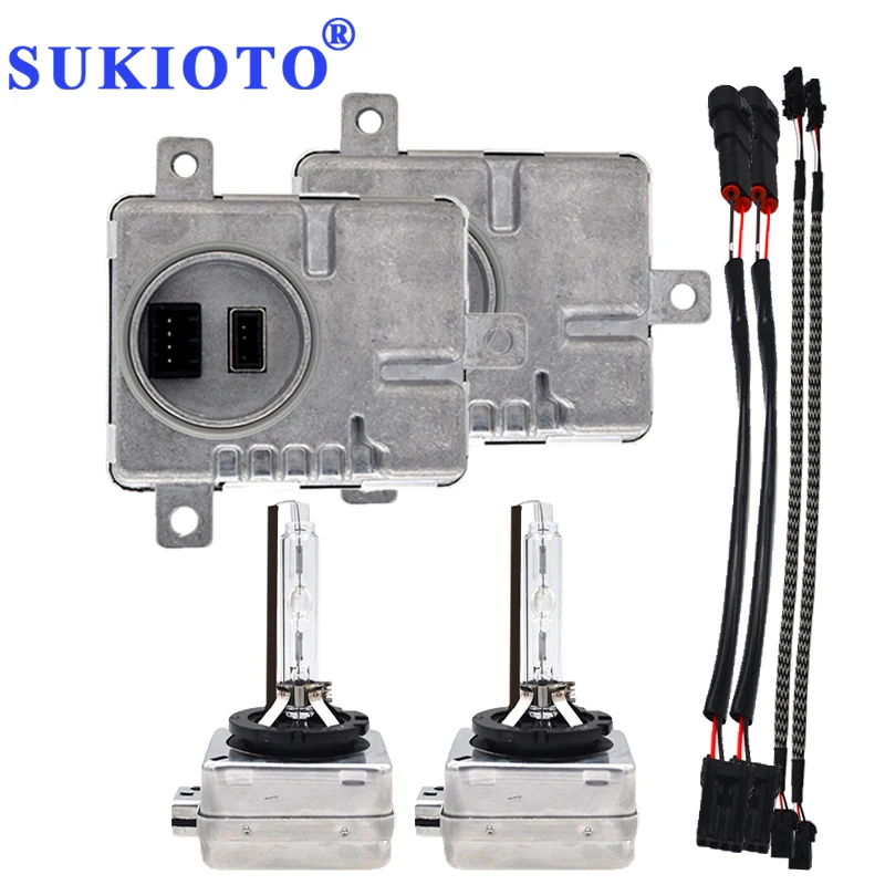 SUKIOTO A3 A4 Headlight D3S D1S xenon 6000K 8000K hid xenon kit 4300K Ballast D3S bixenon Projector Q5 A7 Canbus Ballast Kit (1)