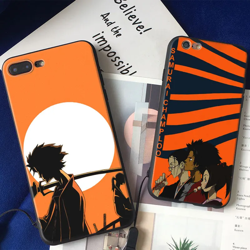 

Samurai Champloo anime Coque Soft Silicone Phone Case Cover Shell For Apple iPhone 5 5s Se 6 6s 7 8 Plus X XR XS MAX