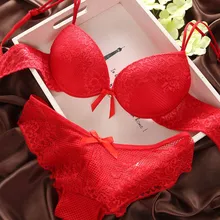 Высококачественный брендовый комплект нижнего белья, модный кружевной сексуальный бюстгальтер с глубоким v-образным вырезом пуш-ап и прозрачные Однотонные трусы, комплект нижнего белья с бюстгальтером