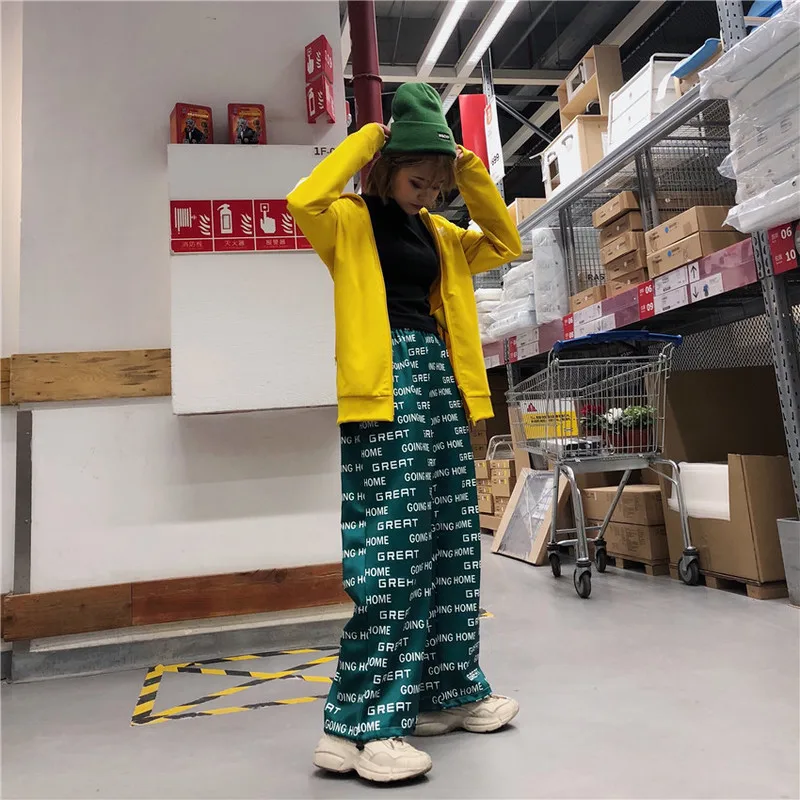 HOUZHOU 2019 Spring Letter Print Harem Pants Women Summer Loose Harajuku Hip Hop Streetwear Bunch Legs Punk Elastic Waist Jogger HOUZHOU 2019 Spring Letter Print Harem Pants Women Summer Loose Harajuku Hip Hop Streetwear Bunch Legs Punk Elastic Waist Jogger