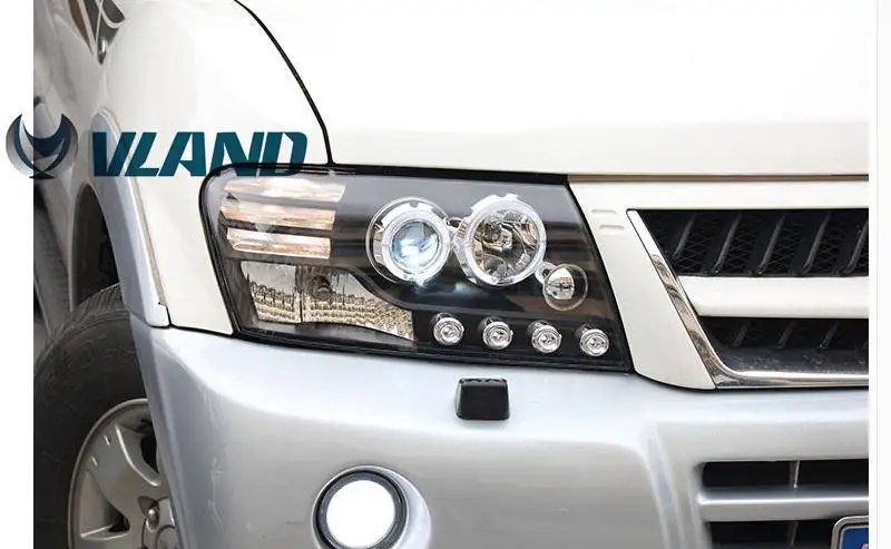 VLAND Factory для Pajero Sport Montero Sport 2011 2012 2013 светодиодный фонарь с линзой H7+ plug and play+ поворотник+ DRL