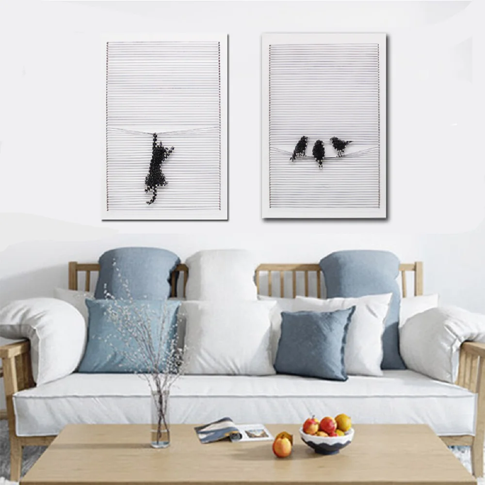 

3D yarn painting String drawing String Art decompression parent-child DIY handmade material package 3D decorative painting