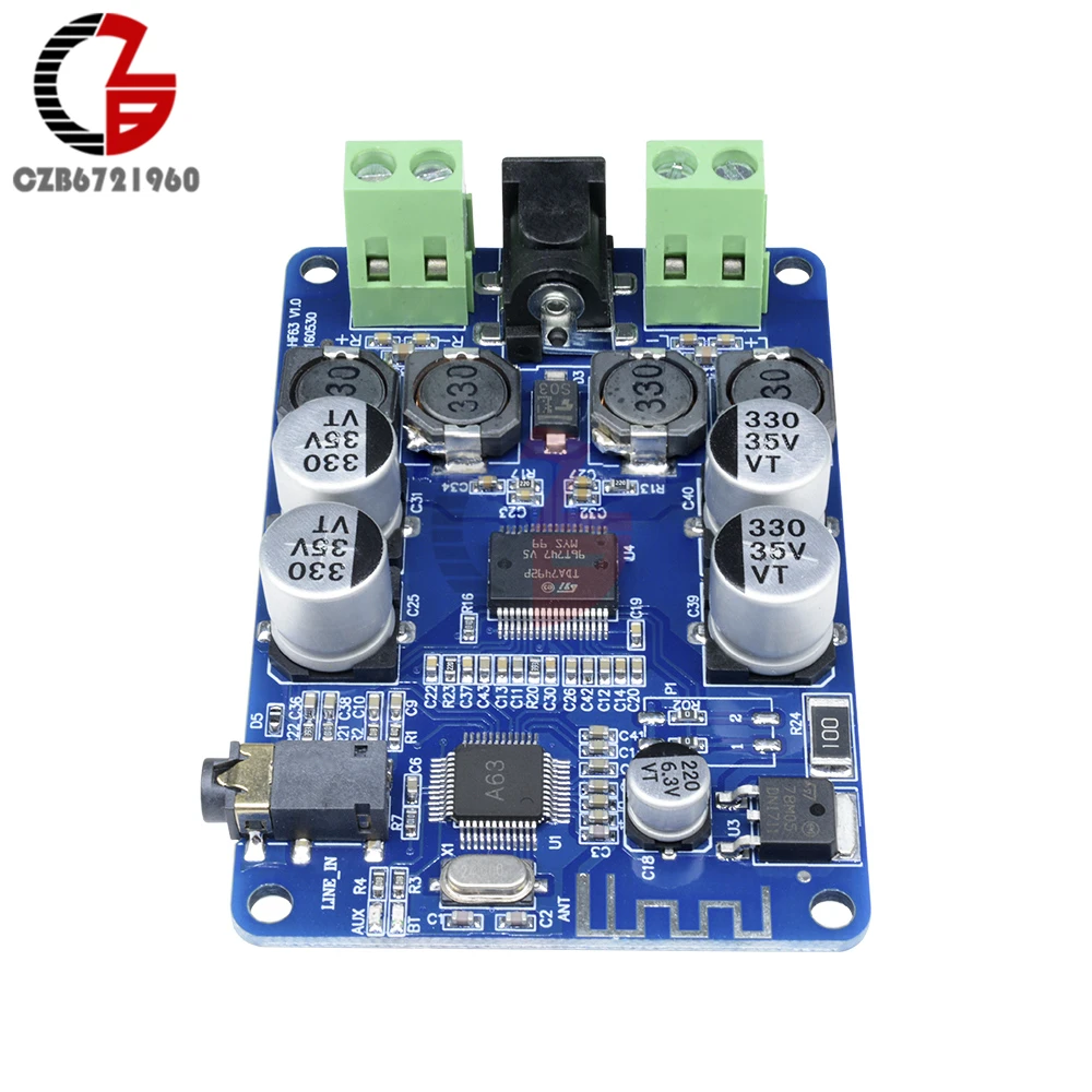 2x25 Вт Bluetooth 2 1 Аудио усилитель 50 TDA7492P беспроводной мощности автомобильный