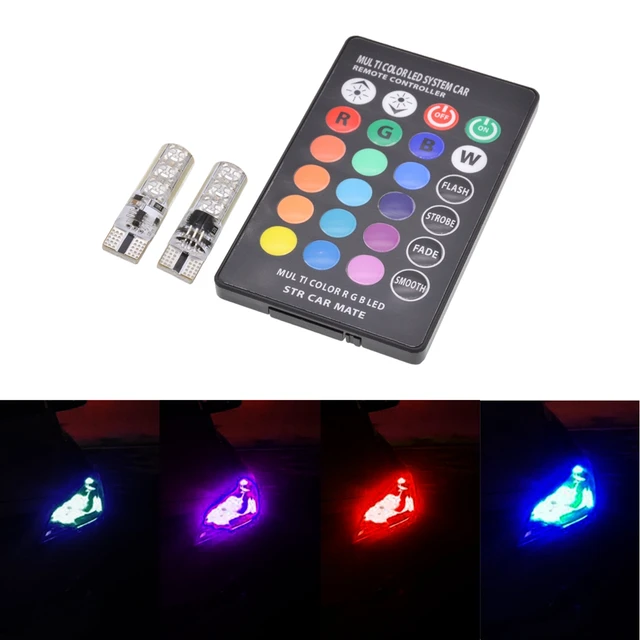 Katur 16 Colors Changing T10 W5w 168 Led Bulbs Interior Lighting Katur 16 Colors Changing T10 W5w 168 Led Bulbs Interior Lighting Dome Lights Rgb Car Remote Controller Wireless Decoration
