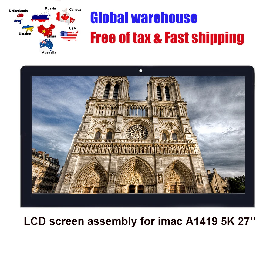 

for iMac A1419 5K LCD Screen Assembly Retina Display 27'' LM270QQ1 SDB1 SDA2 SDC1 EMC2834 2806 3070