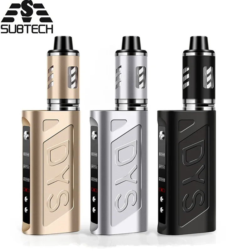 Newest DYS 80w vape kit built -in 2000mah electronic cigarette 80w box mod with 2.0ml atomizer hookah vaper smoking vaporizer