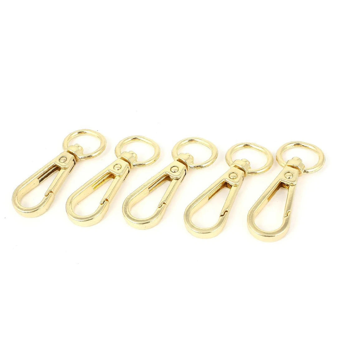 

5 pieces Gold Rotatable Lobster Clasp Carabiner Hook Keyring