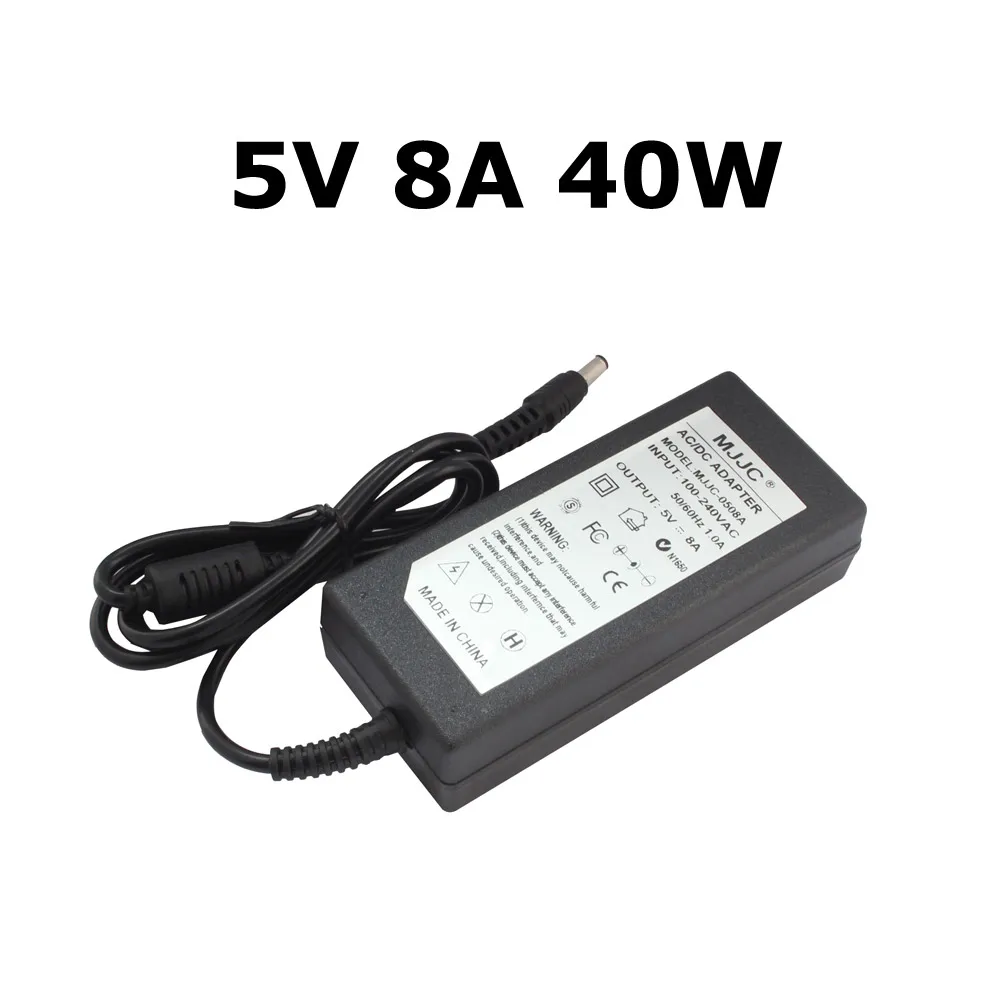 5 V адаптер питания 1A 2A 3A 4A 5A 6A 8A 10A AC 110V 220V to DC 5 V источник питания 5 вольт светодиодный трансформатор для светодиодных лент светильник - Цвет: 5V 8A