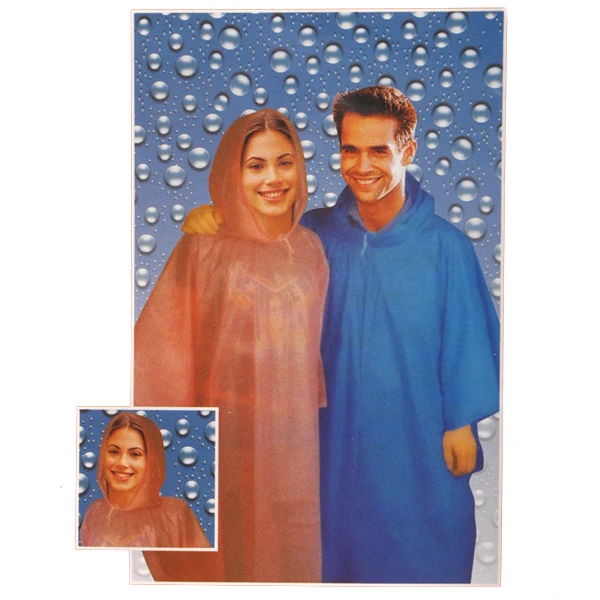 

No.898 Durable Extra-large Thicken One-off Waterproof Vinyl Raincoat Poncho for Adult (Random Color)