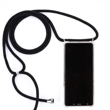 Мягкий чехол для телефона из ТПУ с ремешком на шнурке, регулируемый шнур через плечо для samsung Galaxy S8 S9 S10 NOTE8 9 S8 9 10Plus чехол