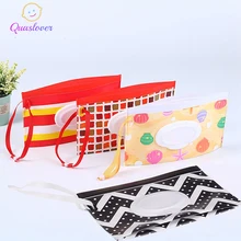 Quaslover экологически чистые легко переносные влажные салфетки сумка с защелкой ремешок салфетки контейнер раскладушка косметический чехол клатч чистящие салфетки чехол