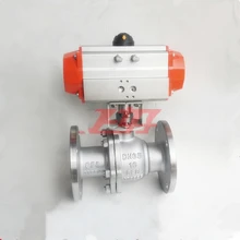 1-дюймовыечистые этикетки пробки DN25 ГБ Нержавеющая сталь 304 пневматический фланец шарового клапана двойного действия, обогащенные флоропластом водяной воздушный масляный