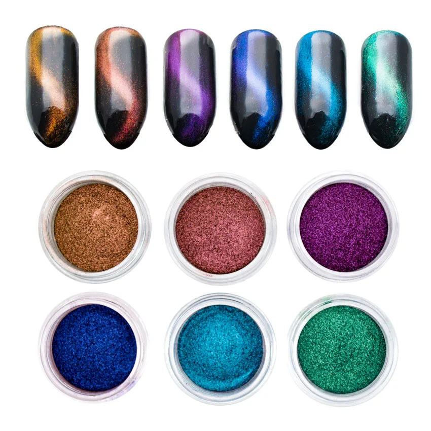 Cat 'S Eye Pigment Uv Gel Polish Nail Art Dust Pigment Cat Eye Effect
