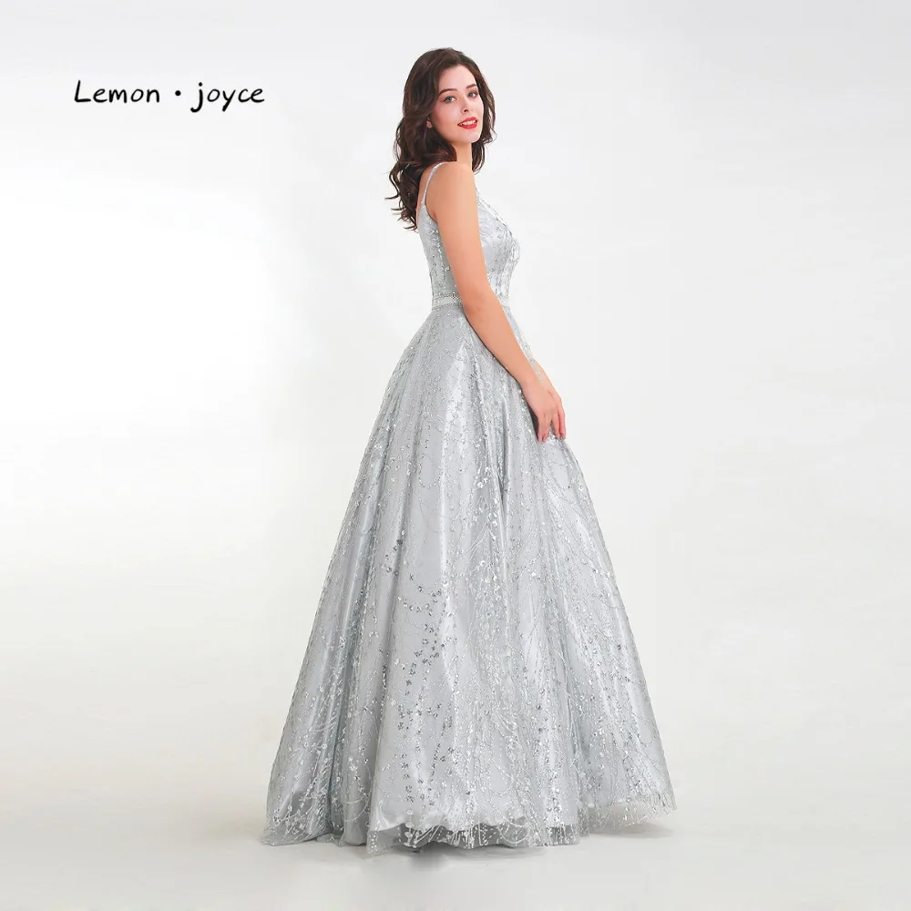 Женское вечернее платье Lemon joyce Gary длинное с треугольным вырезом блестками и