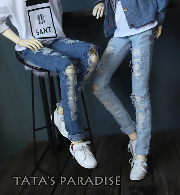 

1/3 1/4 scale Uncle BJD.SD baby doll clothes casual personality street fashion jeans shaved hole pants trousers accessories