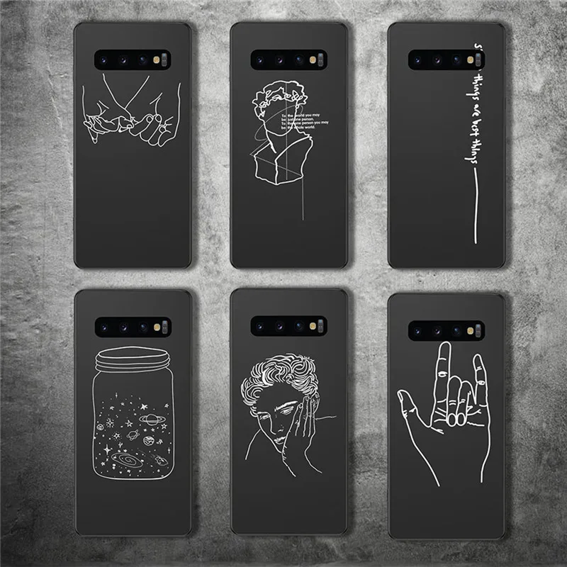 

Lovebay Phone Case For Samsung S10 Lite S9 Plus Fashion Art Lover Face Soft TPU For Samsung Note8 9 M10 M20 A10 A20 Phone Case