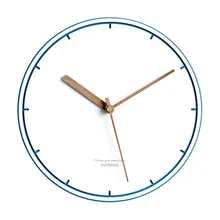 

Blue Quartz Wall Clock Creative Silent Modern Kids Wooden Wall Clock 3d Nordic Design Relogios Parede Farmhouse Decor 60ZB056