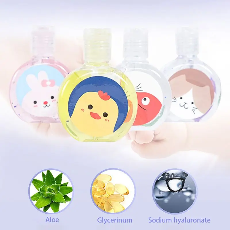 

30ml Cartoon Animal Rabbit/Fox/Cat Travel Portable Mini Hand Sanitizer Disposable No Clean Waterless Fresh Scented Gel Shampoo C