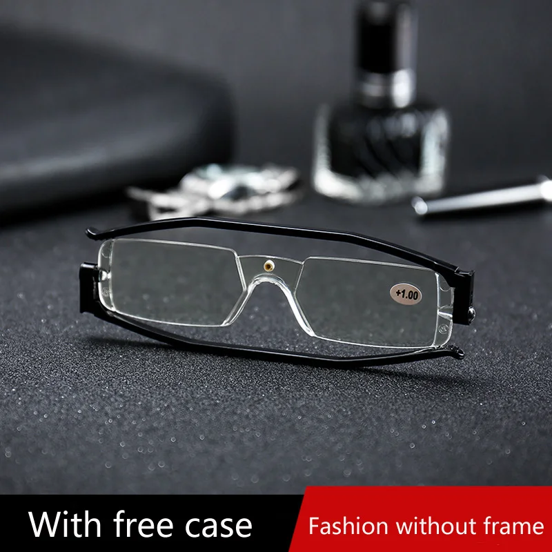 

360 Degree Rotation Folding Reading Glasses Diopter Men Women Foldable Presbyopic Reading Glasses Magnifier With case
