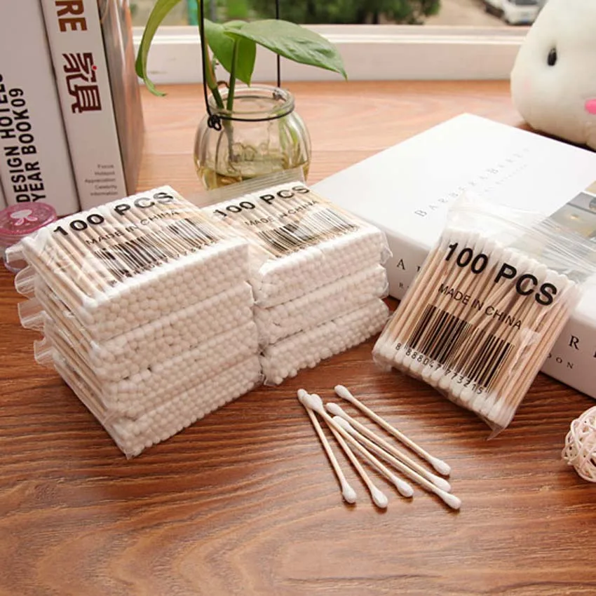 100 pieces Disposable Medical Cotton Stick Disinfected