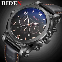 Байден Топ Элитный бренд Для мужчин S кварцевые часы Для мужчин спортивный хронограф Часы Человек Многофункциональный waterproo наручные часы