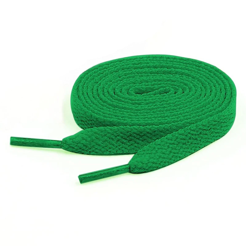 2 пары Пластик наконечник плоский холст кроссовки Shoeslaces строка зеленый