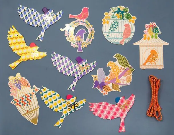 1 комплект Kawaii птичий баннер бумажные флажки флаг овсянка гирлянда Рождественская вечеринка Декор