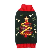 Вельвет Одежда Рождественская одежда для домашних животных, для собак Красный свитер джемпер пальто для маленького щенка собаки чихуахуа XS размеры s и m