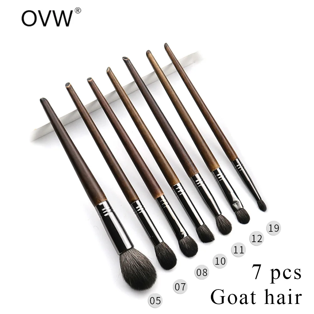 

OVW Pro Makeup Brushes Set Cosmetic Powder Foundation Goat Hair Eyeshadow Eyeliner Brush Kits Make Up Brush Tool