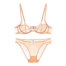 Varsbaby дамы стиль сексуальные кружева ультра-тонкие чашки нижнее белье без подкладки бюстгальтер наборы