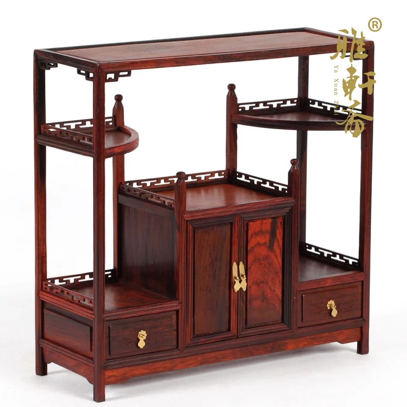 

A] Fang Mingqing crafts красное дерево мебель галерея студийная модель миниатюрная мебель чайный шкаф из розового дерева