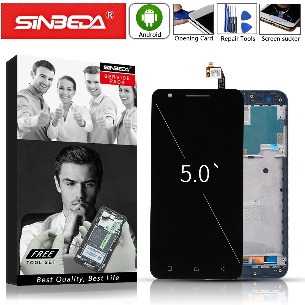 

5.0"Original For LENOVO Vibe C2 LCD Display Touch Screen with Frame Digitizer For Lenovo Vibe C2 Display Replacement C2 K10a40
