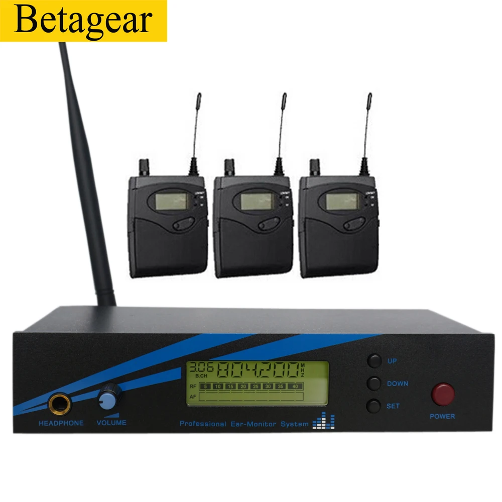 Betagear mono in ear monitor Беспроводная система BK500 одноканальный 798-830 МГц 3 приемника профессиональная производительность аудио этап