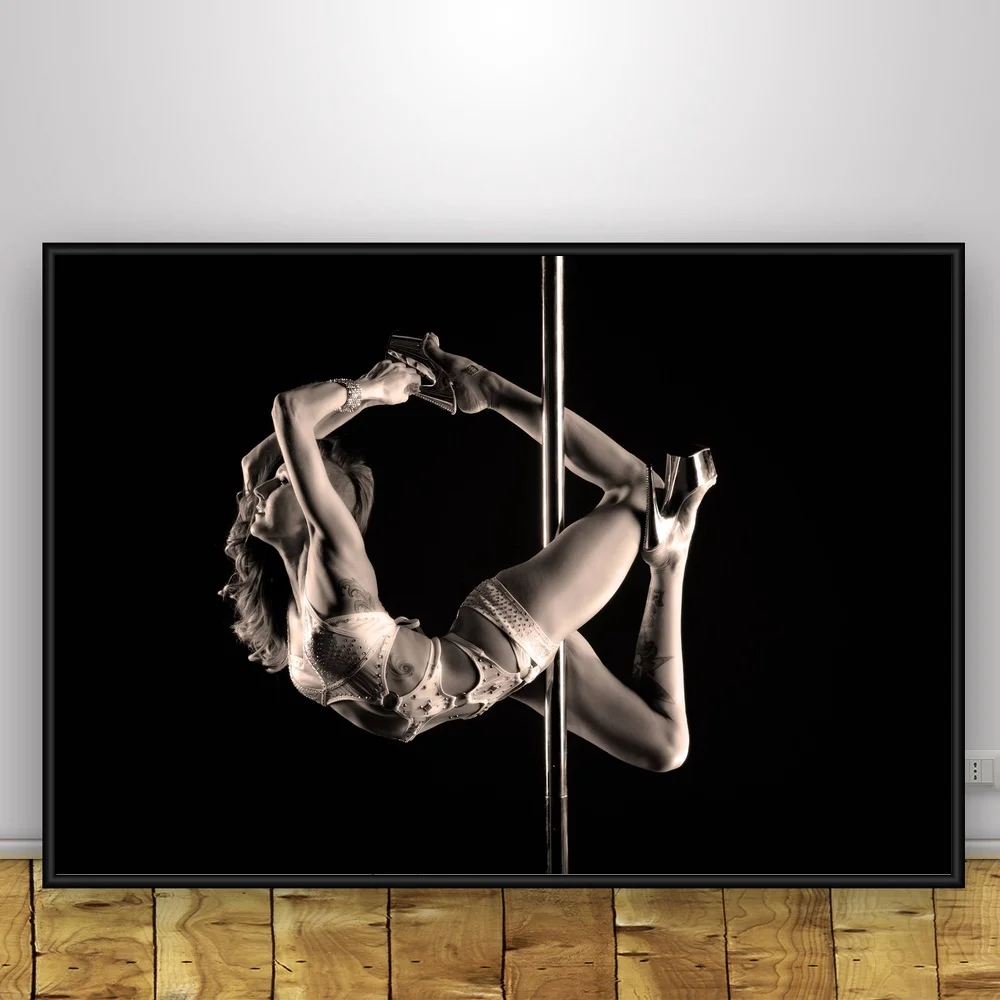 

Sales Sexy Lady Pole Dancing Art Silk Poster Wall Decor 12x18 24x36Inch