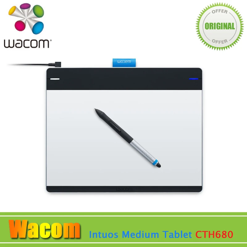 Intuos Pen And Touch Medium Tablet Cth680 Drawing Graphics Tablets 8 5 5 3 Inches Tablet Record Tablet Pc Bags Casestablet Repair Aliexpress