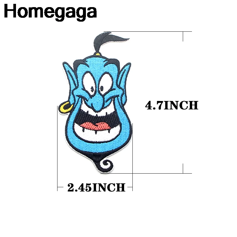 Homegaga мультяшная нашивка волшебная лампа аппликация нашивки наклейки для шитья рубашки одежда значки железная футболка D2103