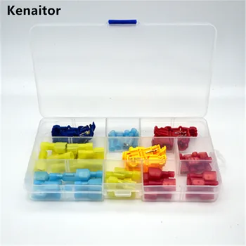 

60PCS Wire Cable Connectors Terminals Crimp Scotch Lock Quick Splice Electrical Car Audio 0.5-6.0mm 22-10AWG Kit Tool Set