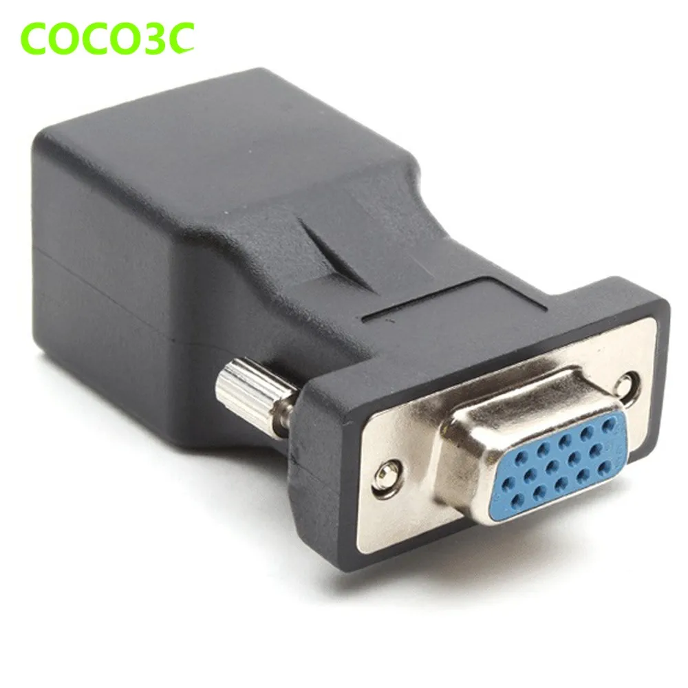 rj45 to vga female port adapter card