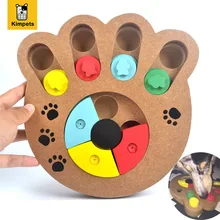 Interactive Toys for Dogs and Cats Food Treated Wooden Dog Toy Eco-friendly Puppy Pet Toy Educational Pet Bone Paw Puzzle Toy