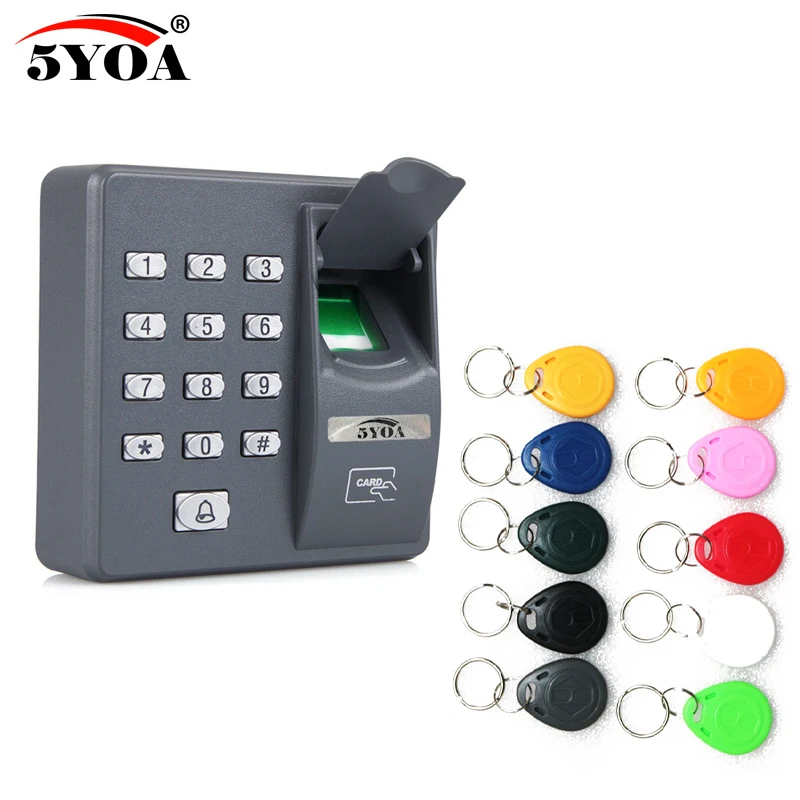 bilder für 5YOA 5YBX6A Biometrische Fingerprint Zutrittskontrolle Maschine Digitale Elektrische RFID System Für Türschloss + 10 Rfid-schlüssel Tags bilder für 5YOA 5YBX6A Biometrische Fingerprint Zutrittskontrolle Maschine Digitale Elektrische RFID System Für Türschloss + 10 Rfid-schlüssel Tags