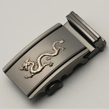 

[BATOORAP] 2020 Casual Mens Belt Buckle Metal Men Fashion Formal Alloy Dragon Automatic Buckle Ratchet Belt Buckle 4cm Width