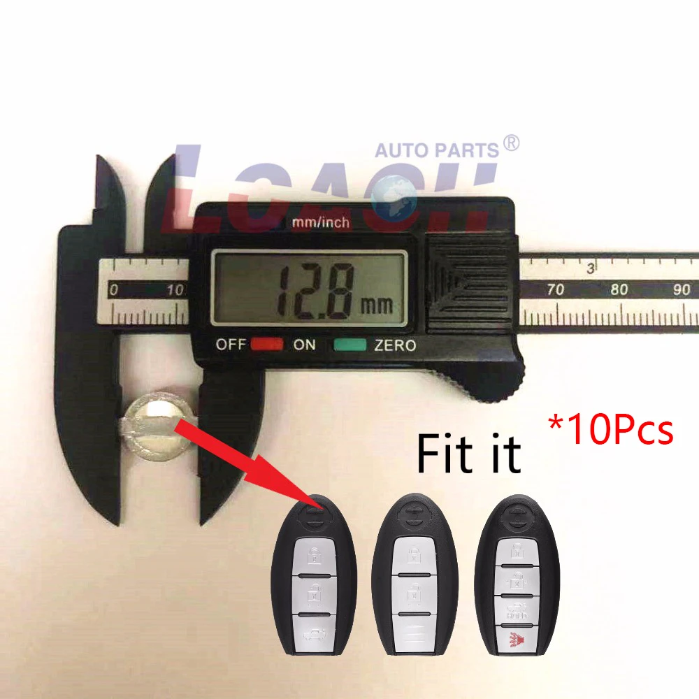 

10PCS/LOT Replacement For NISSNA Car emblem insignia 13*6mm Aluminum DIY sticker For NISSAN KEY LOGO